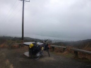 Cloudy view back down to Waihola Lake